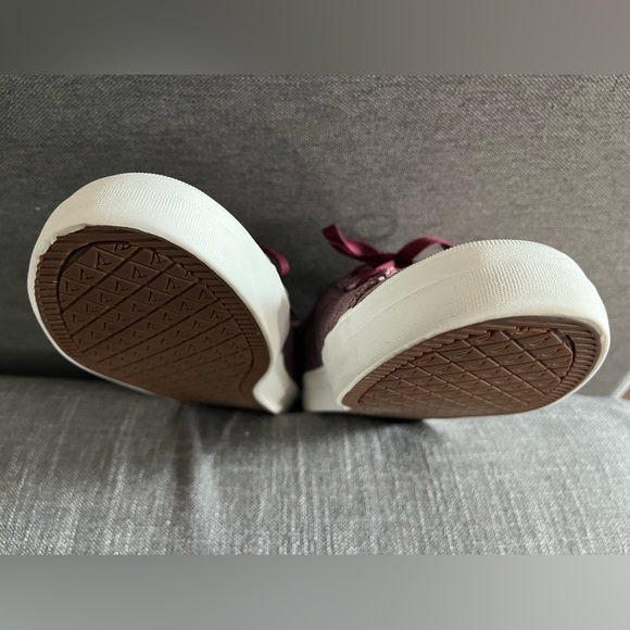 Sperry Crest Red Maroon Burgundy Sparkle Vibe Sneaker Womens 12 Y2K RARE Unisex - Picture 7 of 11